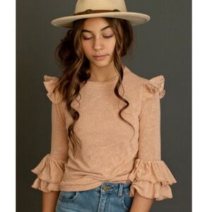 NWT Joyfolie Lella Top Sz 8 in Shiny Rose